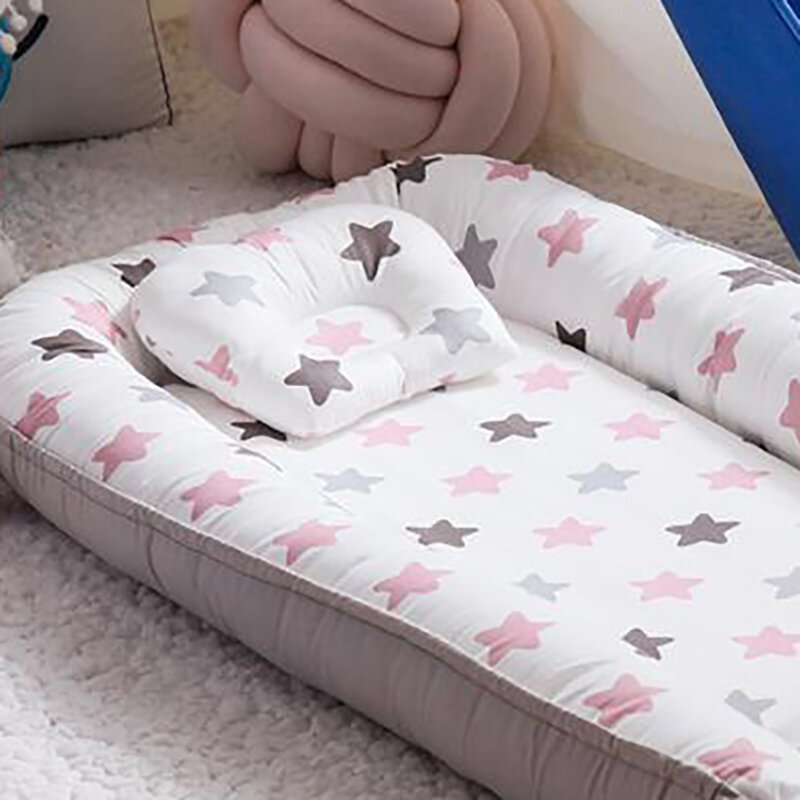 ทารกแรกเกิดหมอนผ้าฝ้ายทารก Sleeping Positioner แก้ไขหมอนเด็กห้องผ้าปู YHM019