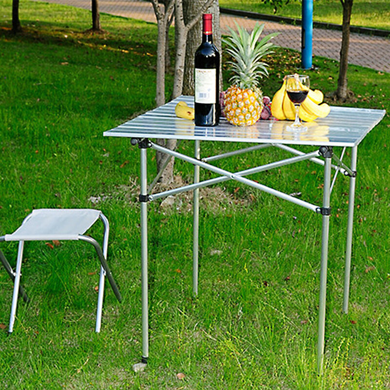 Складной столик для кемпинга стол для барбекю из алюминиевого сплава, компьютерная кровать, Портативный прочный стол для барбекю, уличная м...