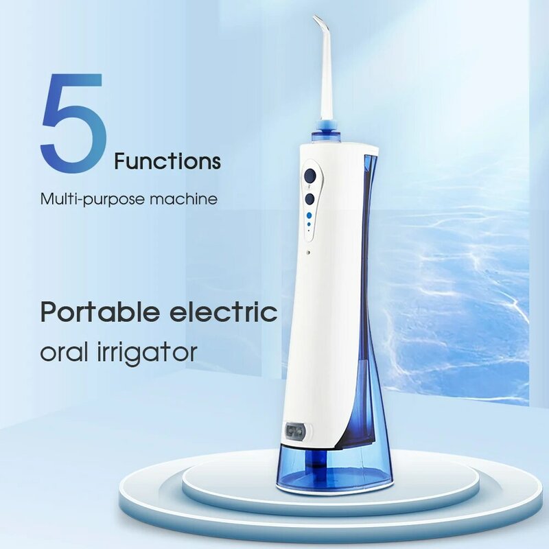 Boi 180ml Water Tank Flosser Portable USB Rechargeable Pulse Dental Whitening Cleaner Teeth for False Electric Oral Irrigator