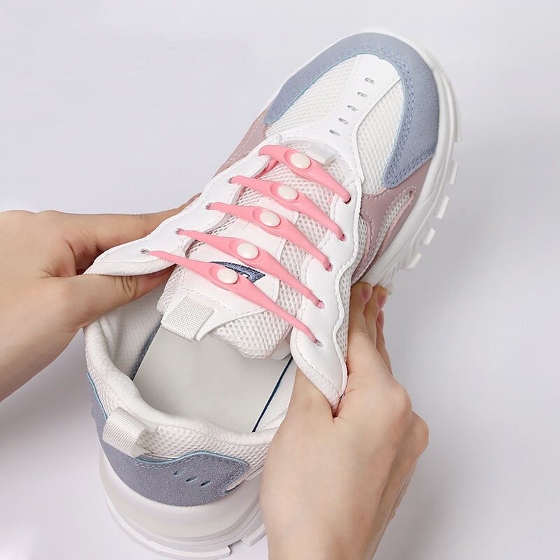 Силиконовые шнурки для кроссовок, яркие эластичные шнурки без завязывания, для детей и взрослых, 2021