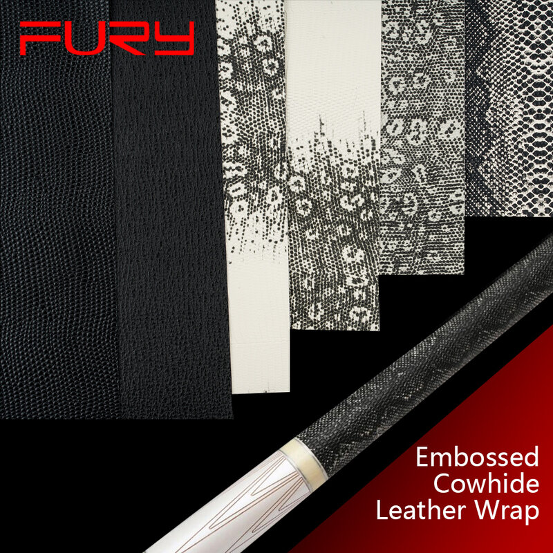 FURY Billiard Leather Wrap 325*100*0.6mm High Density Fabric Grip Cowhide Material Waterproof Non-slip Pool Cue Kit Accessories