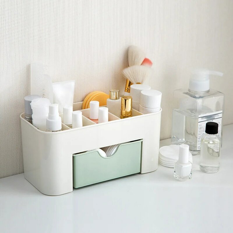 Plástico caixa de armazenamento de cosméticos gaveta organizador gaveta divisor maquiagem jóias organizador rangement cozinha gavetas de armazenamento em casa # w