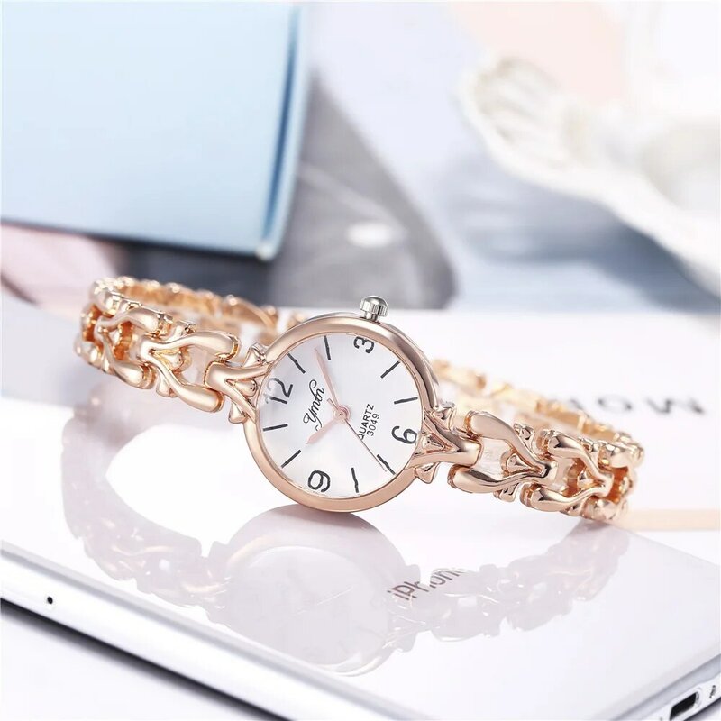 Senhoras relógio de luxo marca ouro/prata liga pulseira feminina relógio de quartzo para menina estudante presente relojes dropshipping