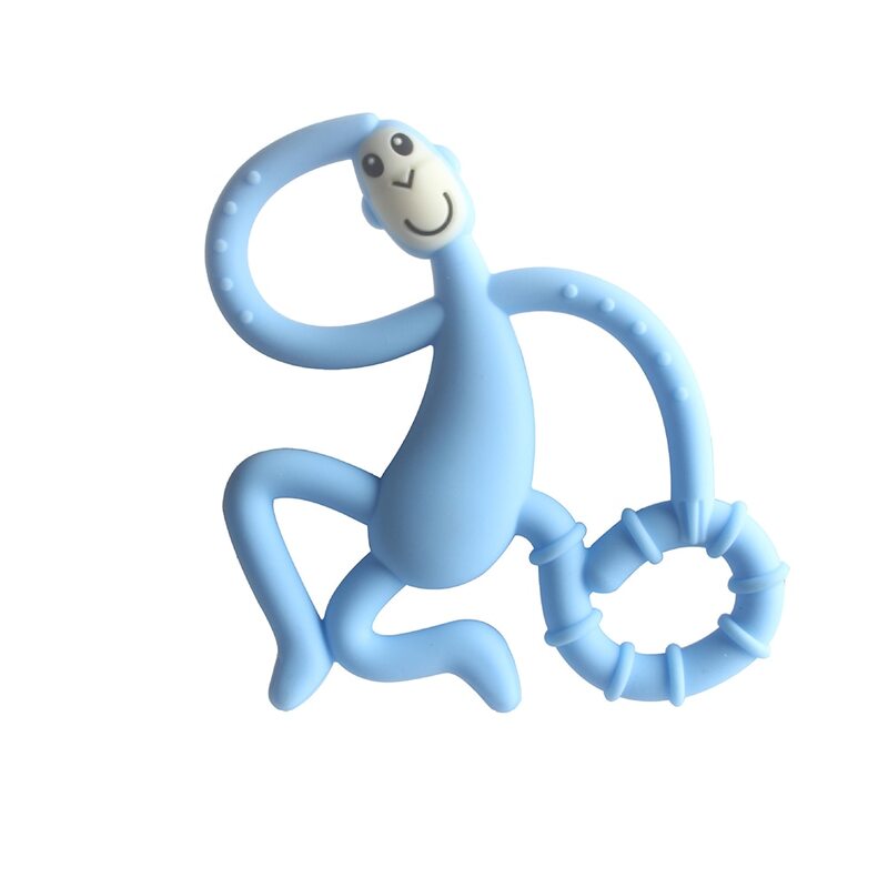 Mono de dibujos animados de silicona de alta calidad para niños, mordedor Molar, herramienta para el dolor, regalo para bebé, juguete Natural para dejar de chupar el pulgar
