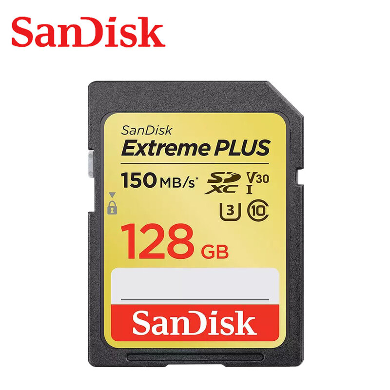 سانديسك بطاقة الذاكرة المتطرفة SDHC/SDXC SD بطاقة 4K UHD 128GB 64GB 150 برميل/الثانية Class10 U3 V30 عالية السرعة 32GB 90 برميل/الثانية UHS-1 بطاقة فلاش
