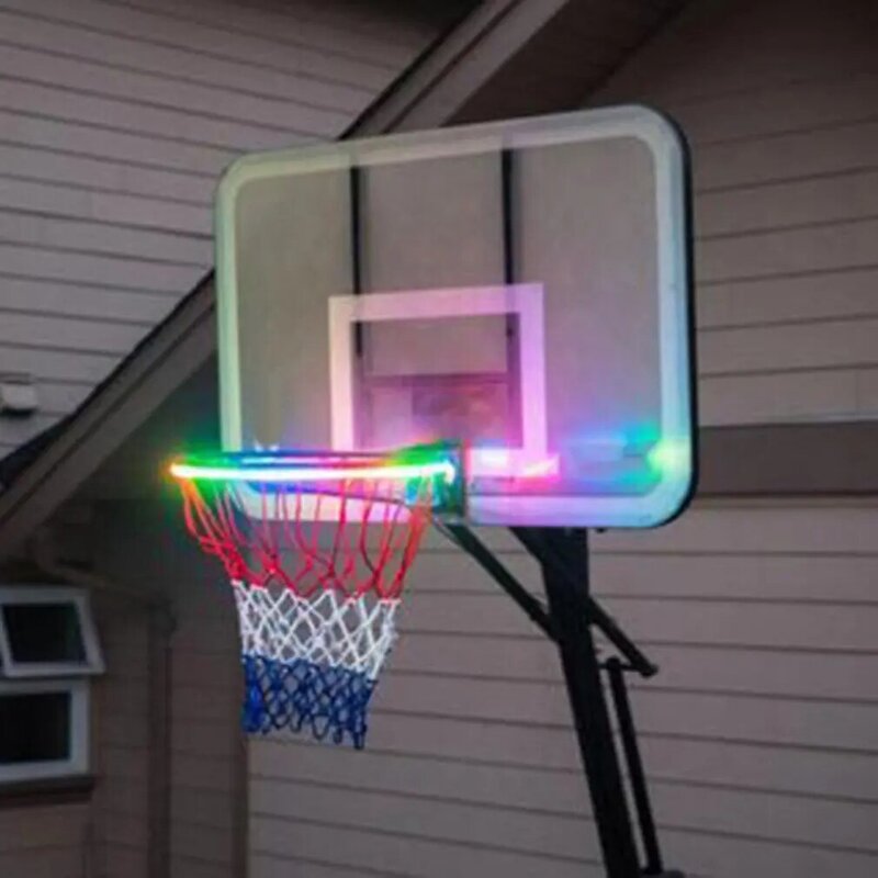 Impresionante aro de baloncesto activado por Sensor tira de luz Led 8 modos de Flash Baloncesto Caja Led barra de luz colorida