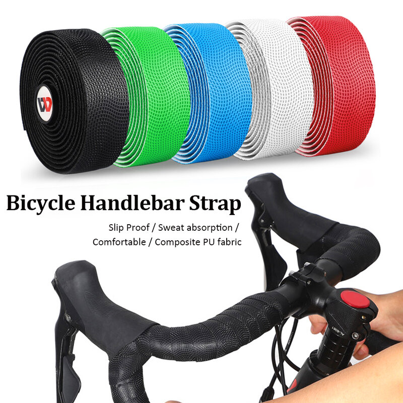 Road Bike Bicycle Handlebar Cork EVA PU Bar Tape Professional Cycling Damping Anti-Vibration Wrap With 2 Bar Plug