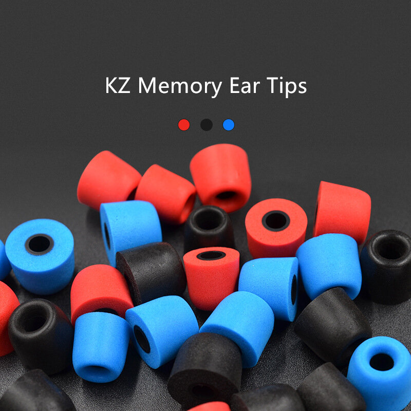 KZ 1 คู่หูแผ่นหูฟังซิลิโคนหูปลั๊ก Memory Foam EAR Tips การยกเลิกเสียงรบกวนฝาครอบ ZST ZSX E10 T1 s1 ZS10 PRO