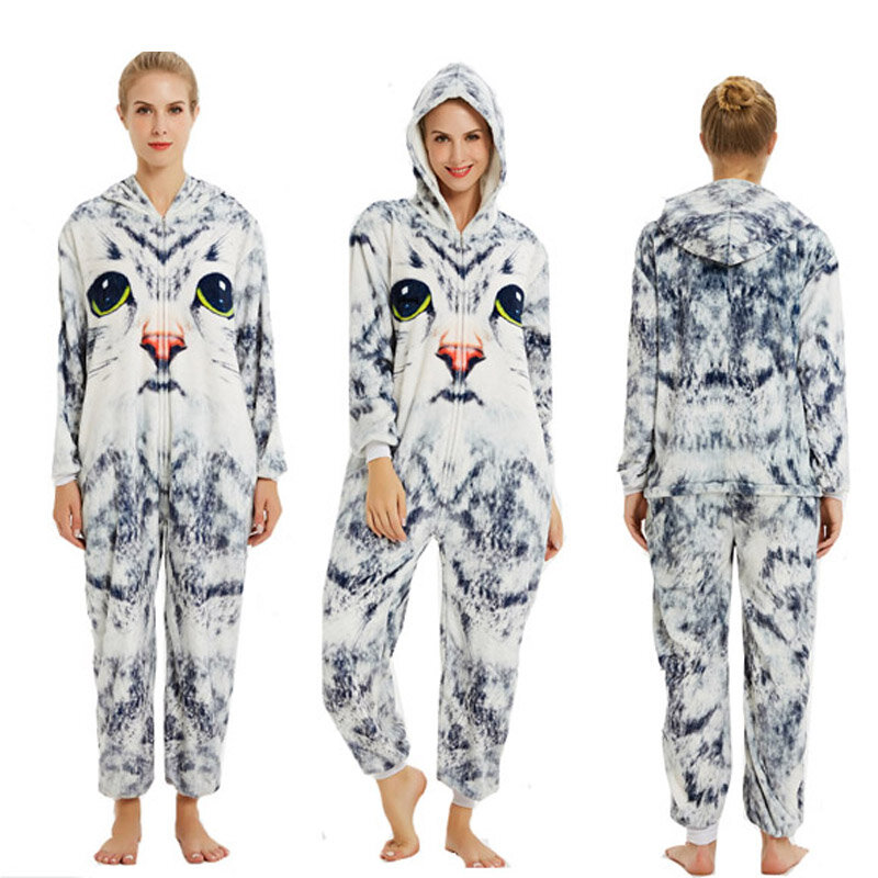 2021 New Onesie Wholesale Animal Kigurumi Stitch Star Unicorn onesies Adult Unisex Women Hooded Sleepwear Cosplay Winter Flannel