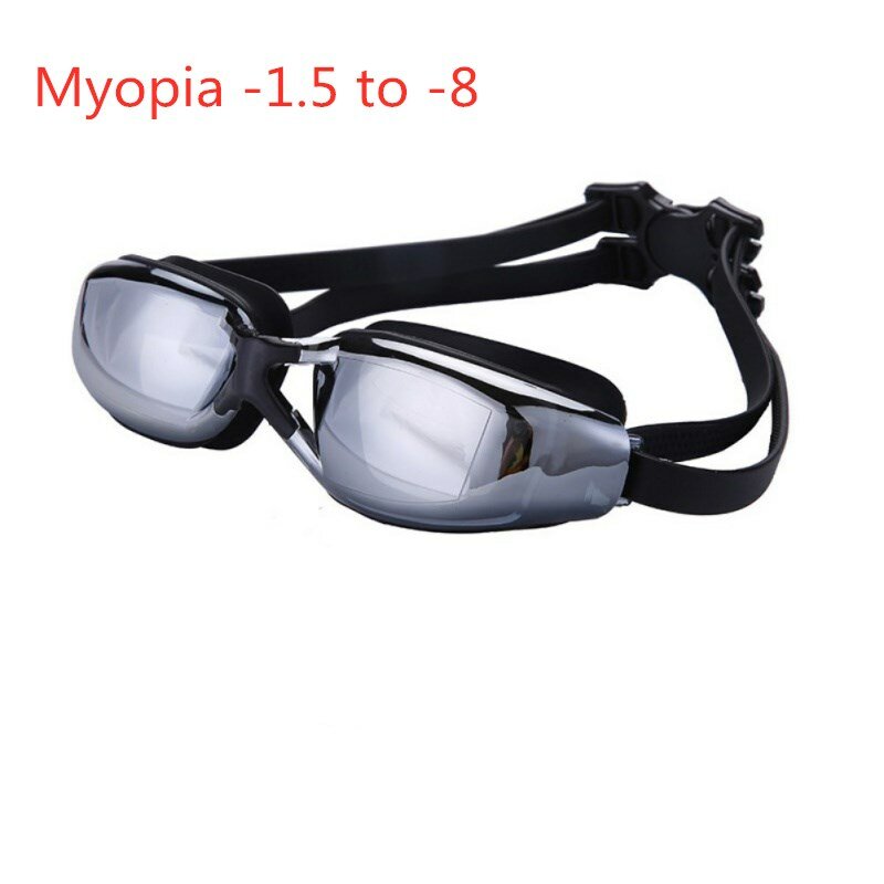 Mulheres homens anti nevoeiro profissional adultos silicone à prova dwaterproof água nadar piscina óculos de natação óptica miopia