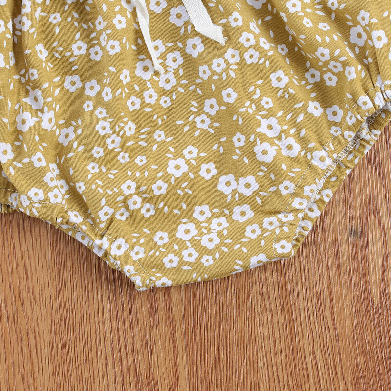 2020 outono primavera bebê menina conjunto de roupas estampa floral bebê terno de manga longa com decote em v rendas-up superior elástico cintura curta + bandana 0-18m
