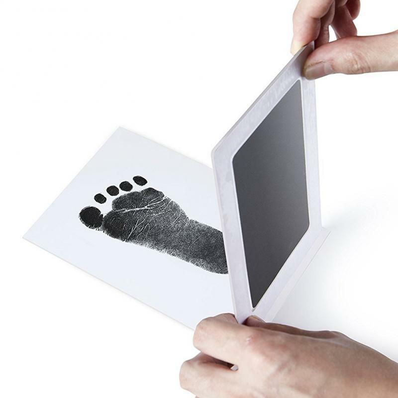 1 pces seguro não-tóxico bebê pegadas handprint sem toque pele inkless tinta almofadas kits para 0-6 recém-nascidos cão de estimação pata imprime lembrança