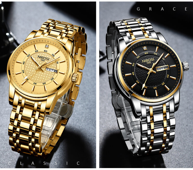 NIBOSI Neue Klassische Marke Luxus männer Watchs Retro Ruhe Mann Uhr Runden Zifferblatt Quarz Beiläufige Uhr Wasserdichte Armbanduhr