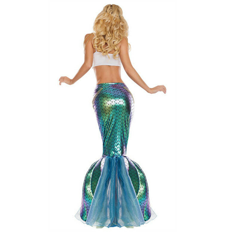 ผู้ใหญ่ผู้หญิง Mermaid Tail เครื่องแต่งกายฮาโลวีนเจ้าหญิง Mermaid คอสเพลย์อะนิเมะชุดแฟนซี Up Sereia ชุด