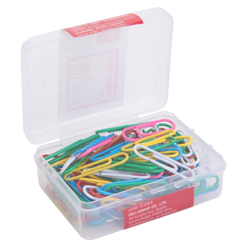 Lieferung Farbe Papier Cips, Schnalle Pins(100PCS / Box)