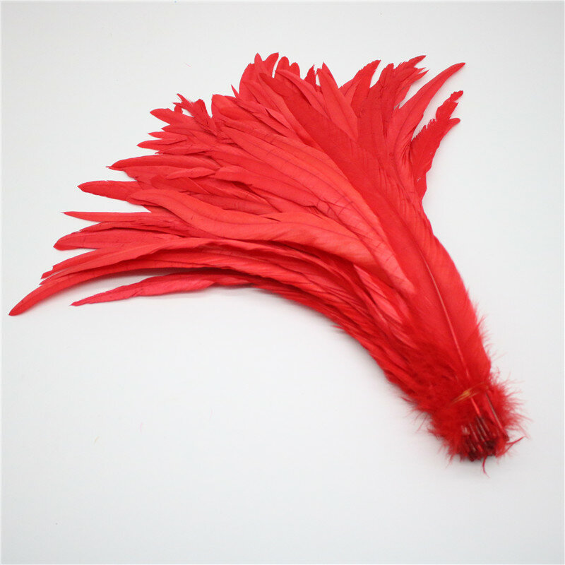 Plumas naturales de cola de gallo para decoración, plumas artesanales de faisán de Navidad, venta al por mayor, 100 piezas, 25-40cm / 10-16 pulgadas