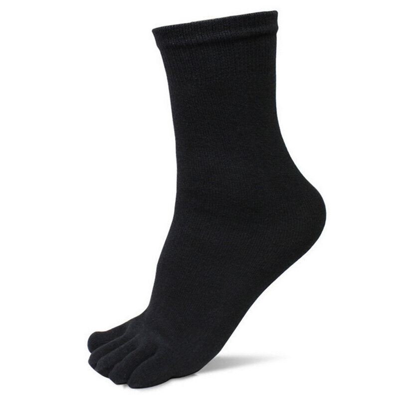 5 Pairs männer Contton Aktien Atmungsaktiv Lager Männer Sport Laufschuhe Fünf Finger Zehe Socken Elastische Kurze Soild Socken 2021 neue
