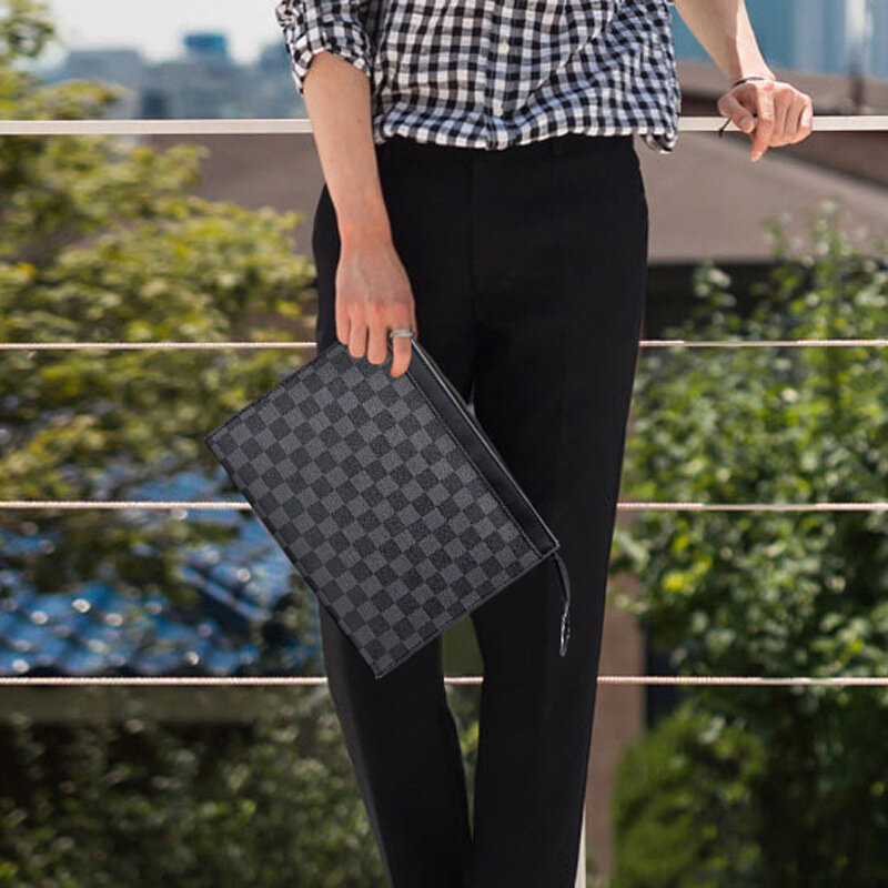 Słynna marka mężczyzna koperta sprzęgła torebka klasyczna chusta projekt portfel kopertówka dla człowieka biznesu człowiek luksusowa torba na iPad