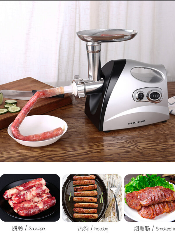 2800W Powerful Electric meat grinders kitchen Meat Chopper Home Appliances Food Processor meat Mincer Sausage Stuffer SUNATUR