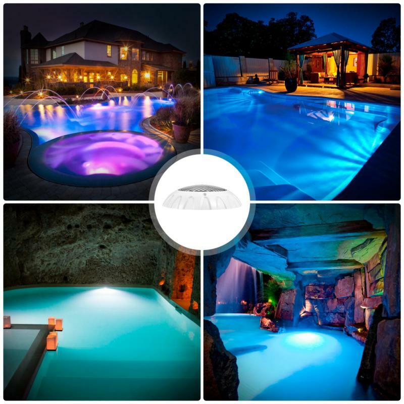 LED Underwater Swimming Pool Lights 20W 30W 40W 50W 60W 70W RGB 12v IP68 CREE Waterproof Lamp with Remote Controller Dive Light