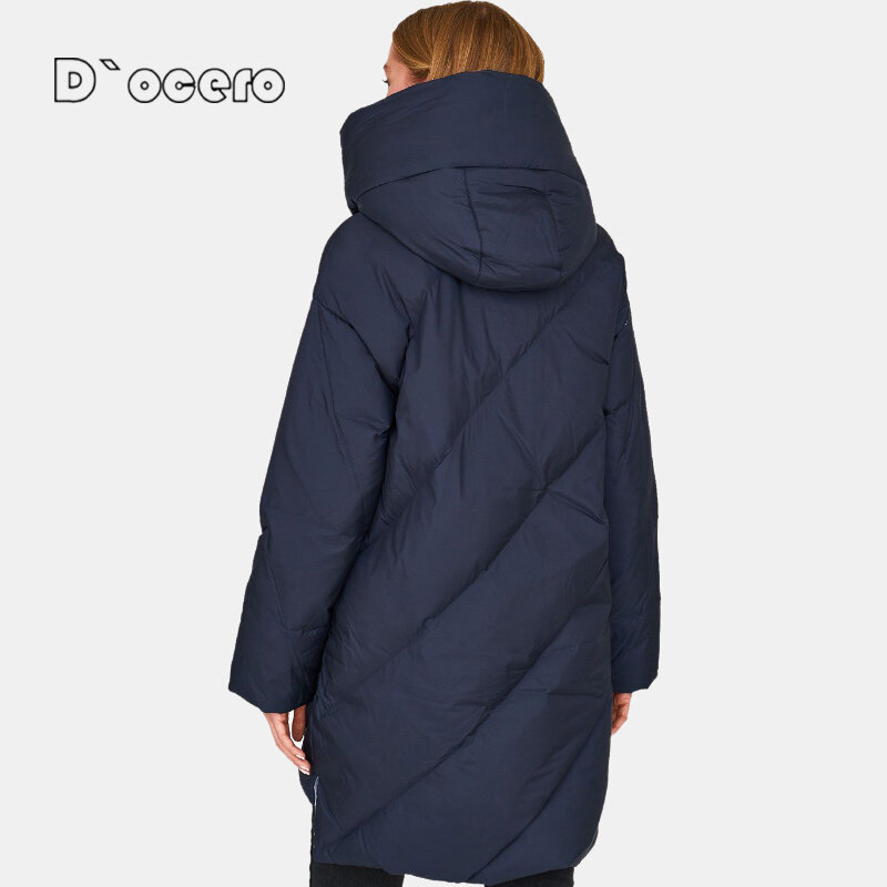 Женский зимний пуховик ocero 2022, Женская стеганая парка с подкладкой, утолщенное теплое хлопковое Женское пальто большого размера, длинная верхняя одежда