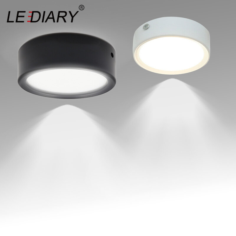 Lediary-luminária led para teto, luminária embutida na superfície, 220v, 3w, 5w, 7w, 10w, para casa e cozinha