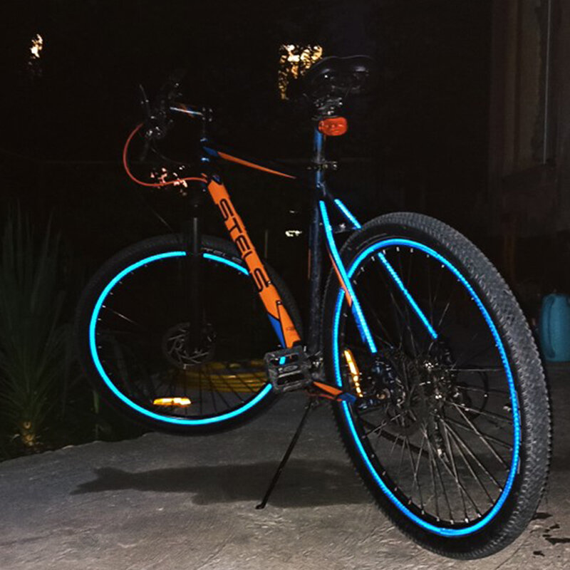 Taśma odblaskowa fluorescencyjny rower motocykl odblaskowe naklejki samochodowe taśma samoprzylepna naklejki rowerowe akcesoria rowerowe