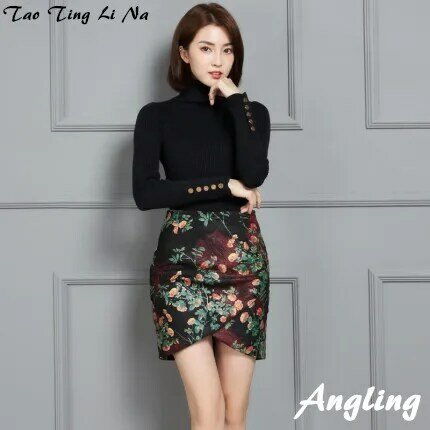 Tao Ting Li Na – jupe en cuir de mouton véritable, nouvelle mode, 21K25