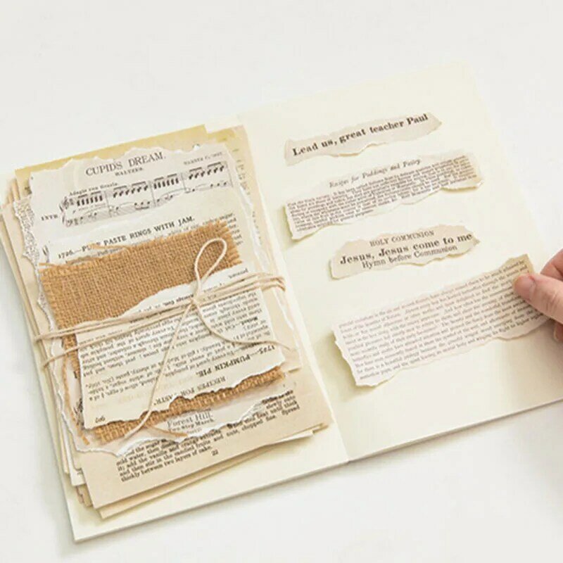 57 folhas do vintage material gravável papel manuscrito planejador scrapbooking diário cartão fazendo diy artesanato papel de fundo decorativo