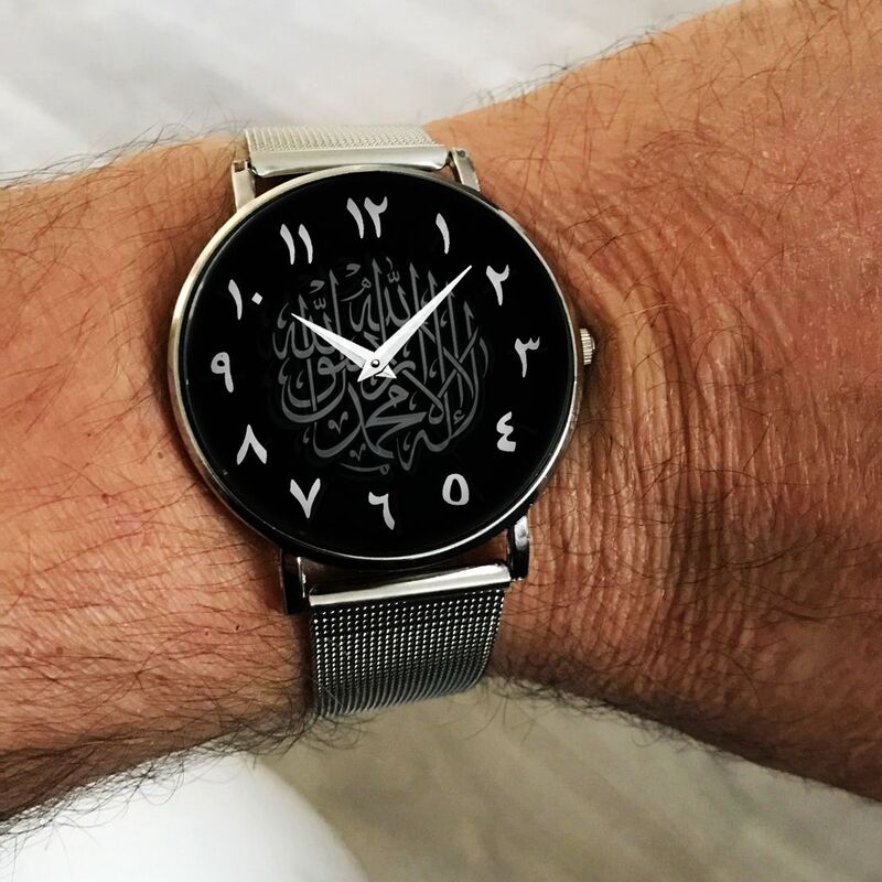Relógio de quartzo árabe da correia da malha de prata dos homens dos relógios 2021 para homem simples e elegante