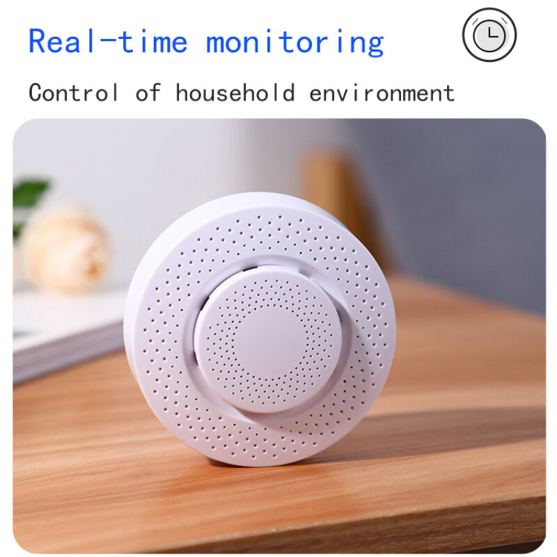 HCHO VOC CO2 Air Quality Detection Temperature Sensor Humidity Sensor Tuya Smartlife APP Real-Time Monitor Security Protection