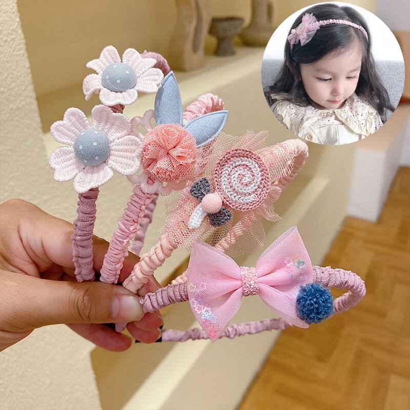 accesorios para el cabello para niña cintas para el pelo cinta para la cabeza Diademas de goma con coleta de colores para niña 