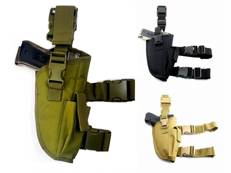 Tactical multifunctional outdoor MOLLE leg hanging tactical holster tactical quick pull holster leg holster  gun accessories