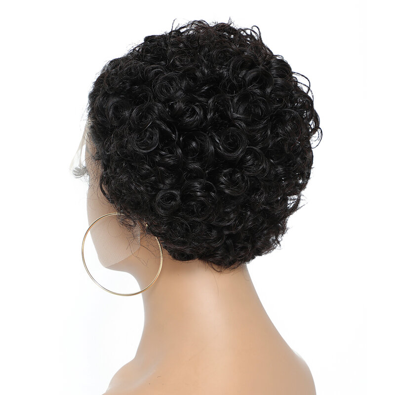 黒人女性のための短い自然な巻き毛のピクシーウィッグ,自然な色,卸売価格