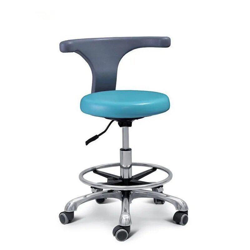 Krzesło dentystyczne chirurgiczne stołek lekarski pielęgniarki z obrotem 360 stopni z podłokietnikiem PU Leather Assistant Dental Dector Chair