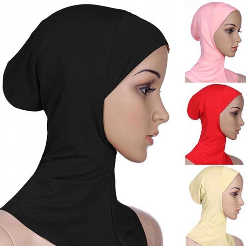 Повседневные женские хиджабы, мягкий мусульманский хиджаб с полным покрытием, внутренняя шапка хиджаба, мусульманский шарф под шею, головн...