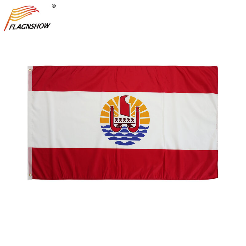 3 × 5 قدم العلم الوطني بولينيزيا الفرنسية