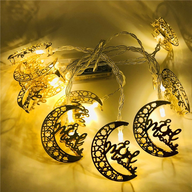 Decorazioni Ramadan Moon Star Led String Lights EID Mubarak Decor per la  casa Islam musulmano evento forniture per feste Eid al-fitr Decor /  Forniture da festa