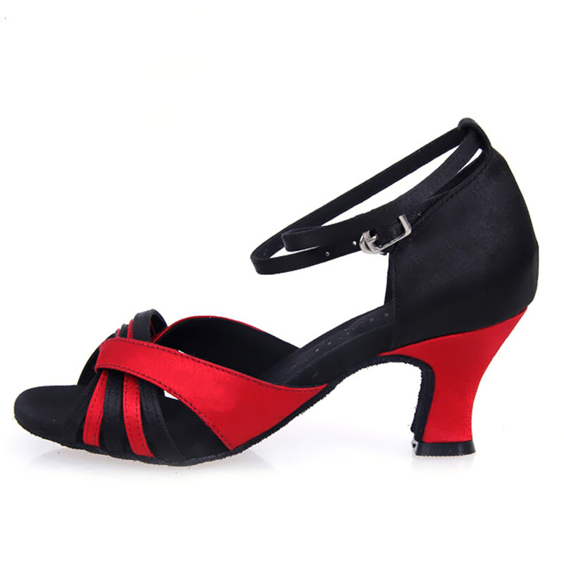 HROYL Women รองเท้าเต้นรำละตินโมเดิร์น Tango Salsa บอลรูมเต้นรำรองเท้ารองเท้าส้นสูงด้านล่างนุ่มรองเท้า
