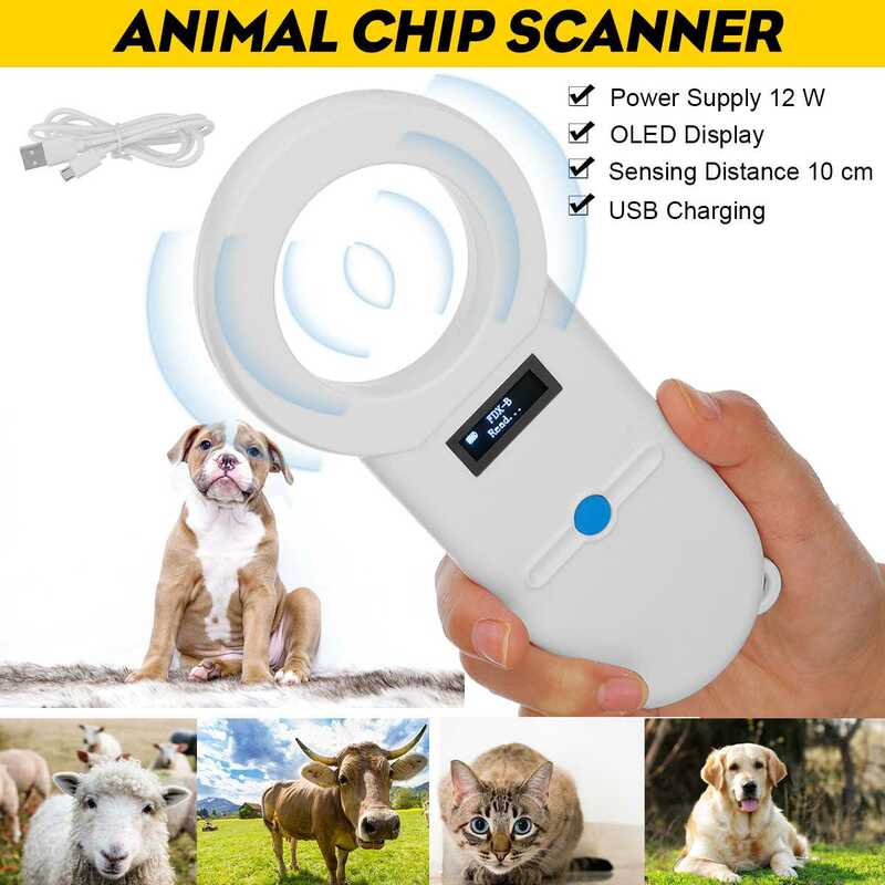 Microchip-leitor portátil para animais de estimação, microchip, leitor para cães e gatos, 134.2khz
