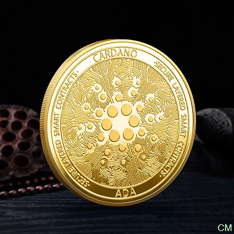 Heißer verkauf Gold Überzogene ADA Münze Cryptocurrency Physikalische Sammlung metall münze