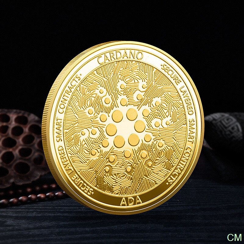 ขายร้อนชุบทอง ADA เหรียญ Cryptocurrency ทางกายภาพคอลเลกชันเหรียญโลหะ