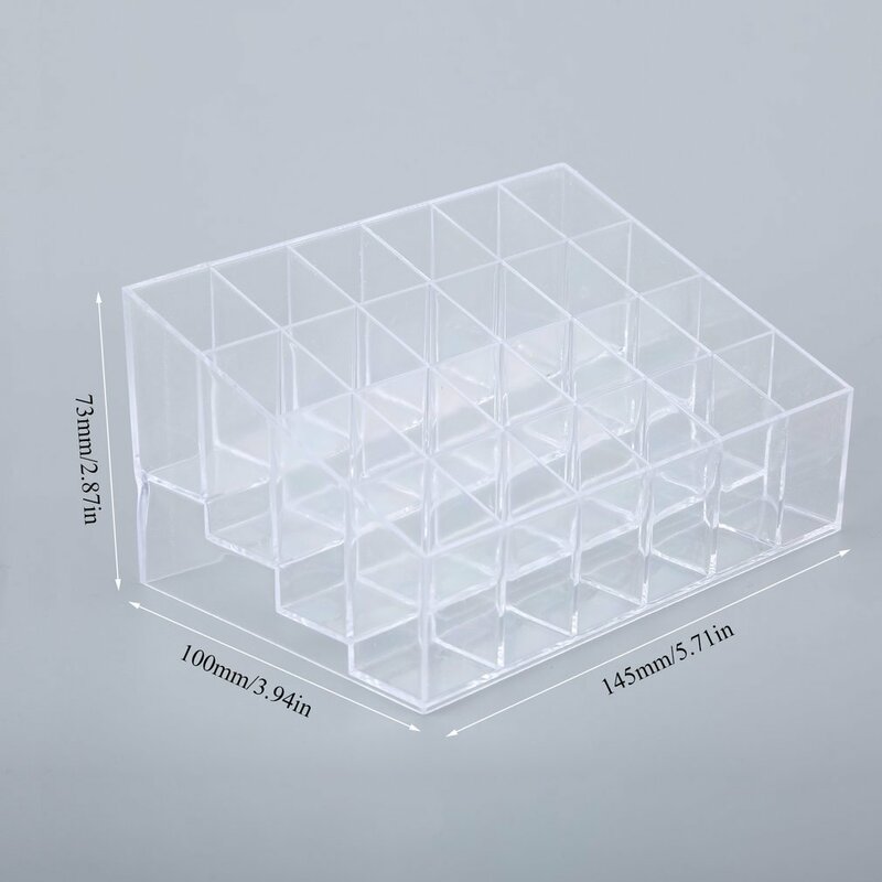 1pcs 24 Trapezoid Clear Makeup Cosmetic Organizer Storage Lipstick Holder Case Stand Drop Shipping Wholesale New ZE00100 LESHP