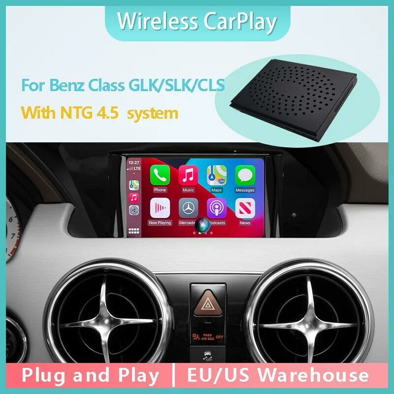 CarPlay inalámbrico para Mercedes Benz GLK SLK CLS X204 R172 C218 W218 NTG 4,5, con Android Auto Mirror Link AirPlay