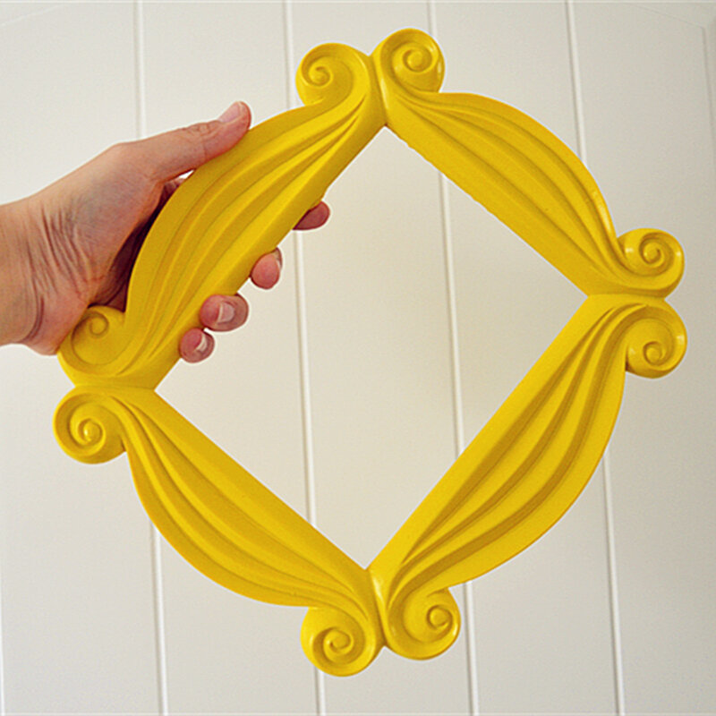 Cadre de porte de série télévisée Friends, en bois, fait à la main, cadre Photo jaune, décoration de maison, Collection, cadeau Cosplay