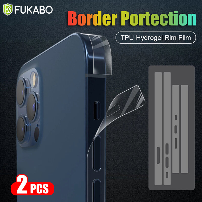 Ultra-thin Clear Phone Side Film For iPhone 12 Pro Max Full Cover Frame Protective Border Hydrogel Film iPhone 12 Mini Not Glass