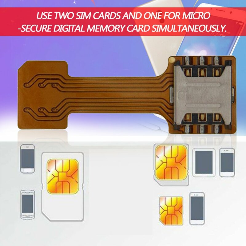 1pcs universal híbrido cartão sim slot adaptador de cartão sim duplo micro extensor nano para nano para o telefone android para