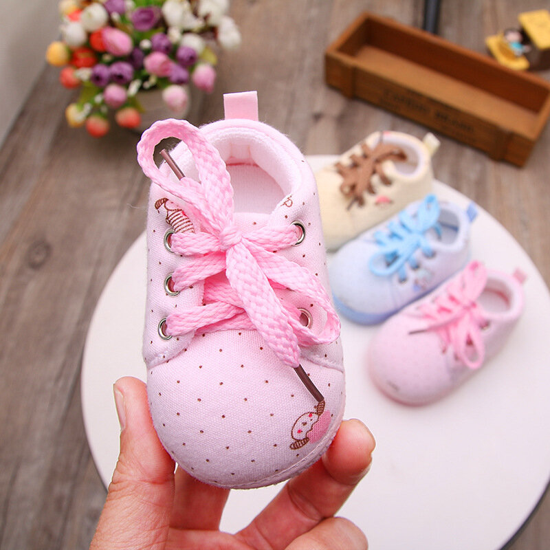 2021 New Style Children's Shoes, Girls' Shoes, Soft-soled Spring and Autumn Shoes, Boys' Shoes, 0-1 Year Old Baby Lace-up Shoes