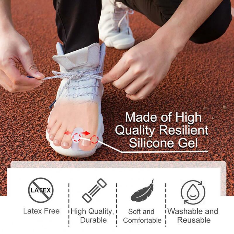 Corrector ortopédico para dedos de los pies, Corrector de silicona para el cuidado de los pies, ajuste del pulgar, calcetines suaves de pedicura, alisador de juanetes, 8 pares