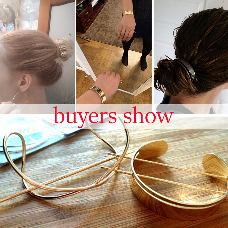 Design original liga redonda topo hairpin bun gaiola suporte de pão minimalista gaiola vara de cabelo menina acessórios para o cabelo jóias